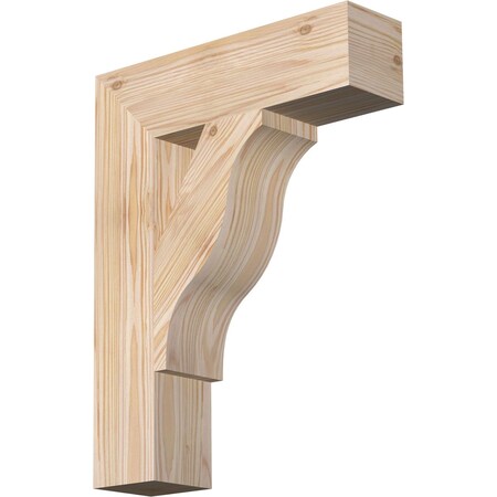 Ekena Millwork Funston Block Smooth Bracket, Douglas Fir, 3 1/2"W x 14"D x 18"H BKT04X14X18FST05SDF